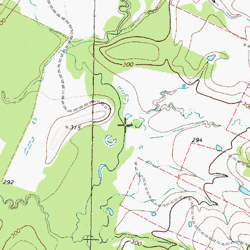 Topographic Map of Pirtle Branch, TX