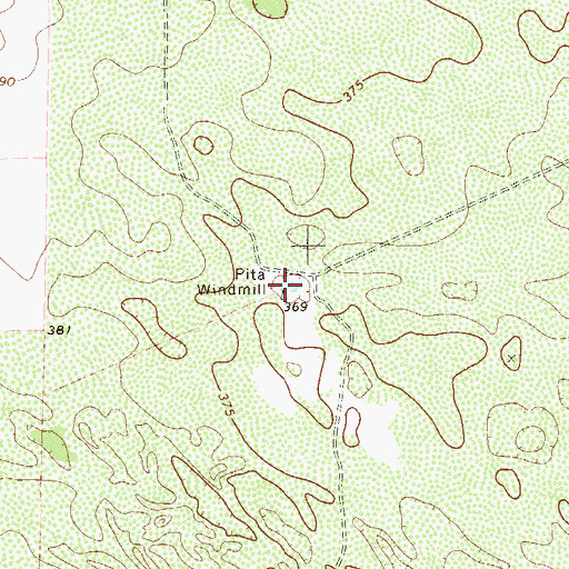 Topographic Map of Pita Windmill, TX