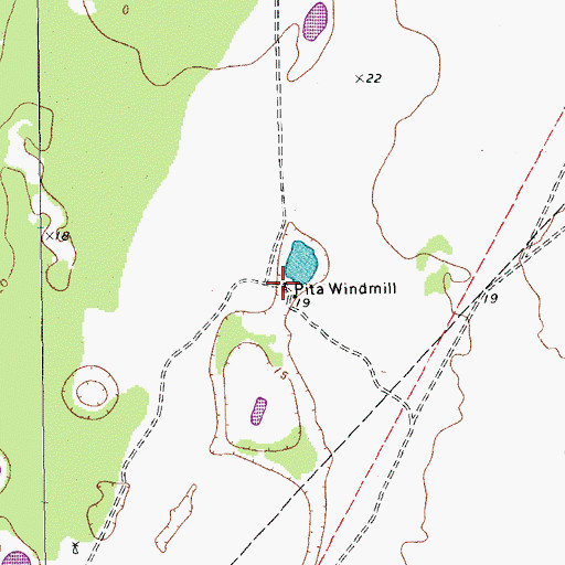 Topographic Map of Pita Windmill, TX