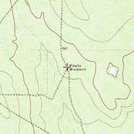 Topographic Map of Pitalla Windmill, TX