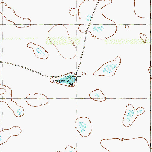 Topographic Map of Pitoso Artesian Well, TX