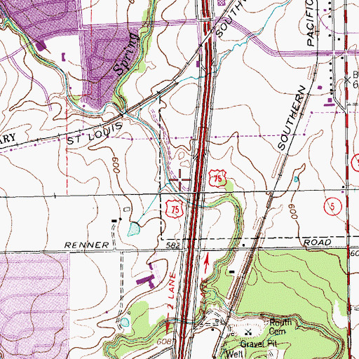 Topographic Map of Pittman Creek, TX