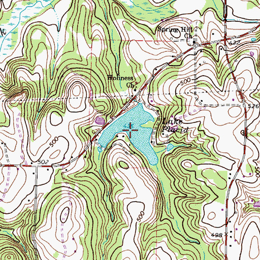 Topographic Map of Lake Placid, TX