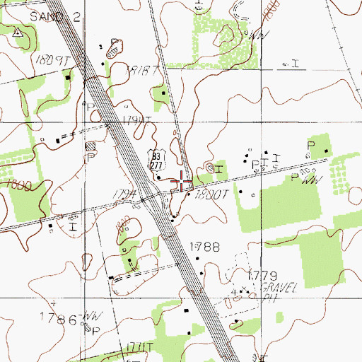 Topographic Map of Pleasant Grove Church, TX