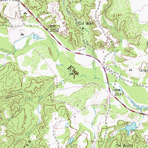 Topographic Map of Pleasant Run, TX