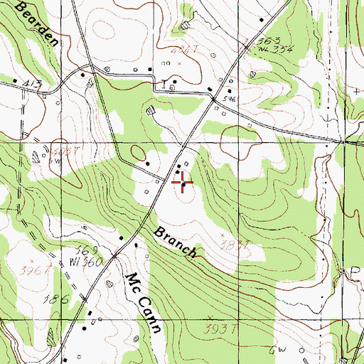 Topographic Map of Pleasant Springs Church, TX