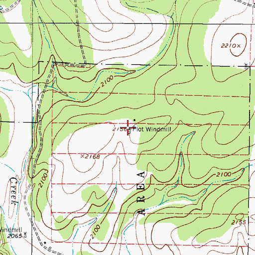 Topographic Map of Plot Windmill, TX