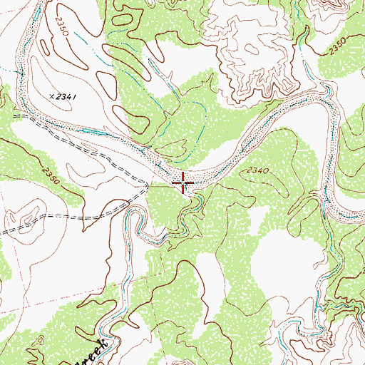 Topographic Map of Plum Creek, TX