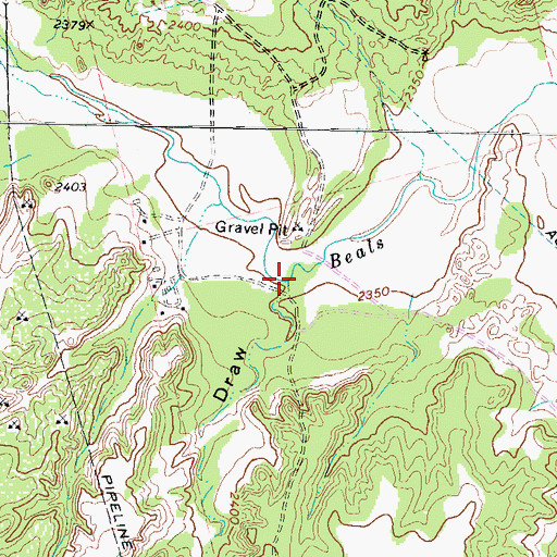 Topographic Map of Plum Draw, TX
