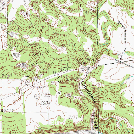 Topographic Map of Poe Prairie Cemetery, TX