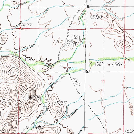 Topographic Map of Well that Johnny Dug, AZ