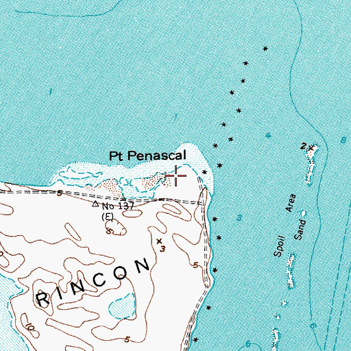 Topographic Map of Point Penascal, TX