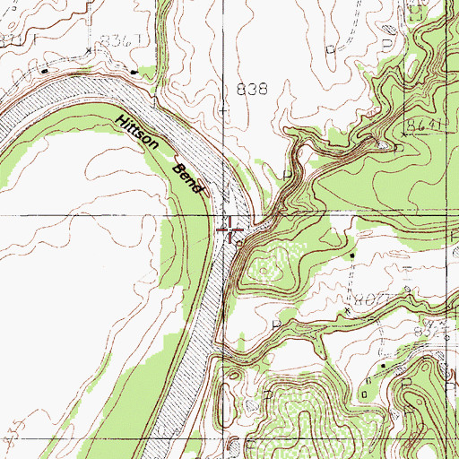 Topographic Map of Pollard Creek, TX