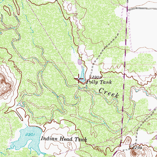 Topographic Map of Polly Tank, TX