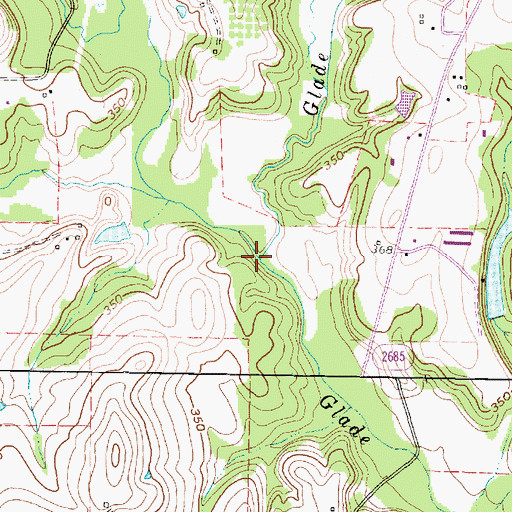 Topographic Map of Pond Creek, TX