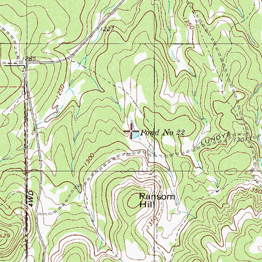 Topographic Map of Pond Number Twentytwo, TX