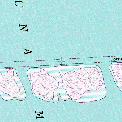 Topographic Map of Port Mansfield Channel, TX