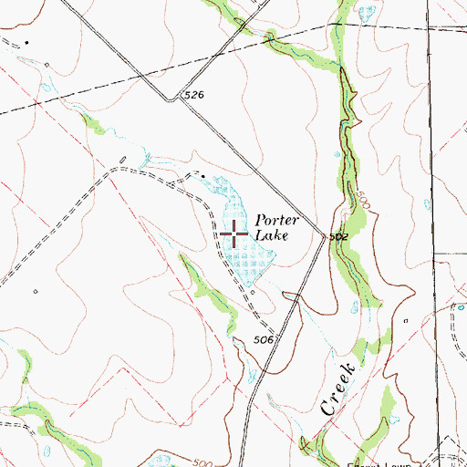 Topographic Map of Porter Lake, TX