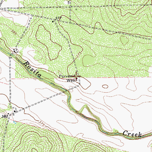 Topographic Map of Porvenil Well, TX