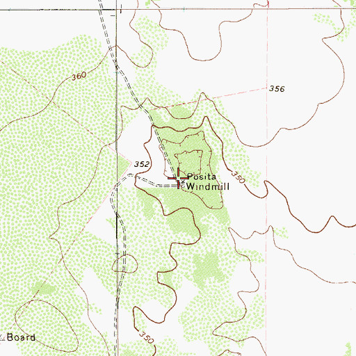 Topographic Map of Posita Windmill, TX