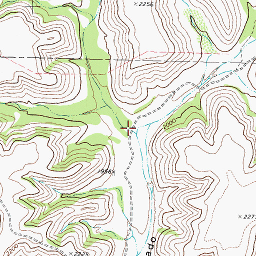 Topographic Map of Post Canyon, TX