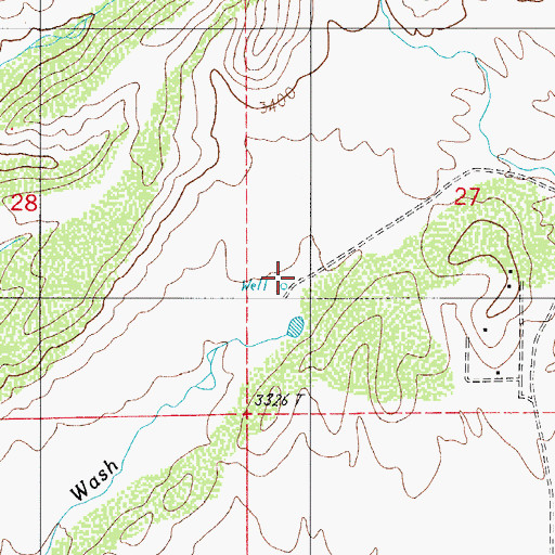 Topographic Map of Well Twentyseven, AZ