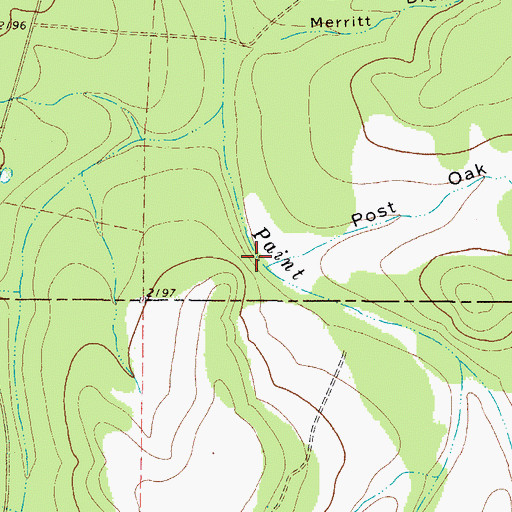 Topographic Map of Post Oak Draw, TX