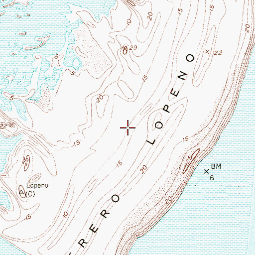 Topographic Map of Potrero Lopeno, TX