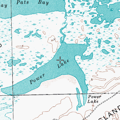 Topographic Map of Power Lake, TX
