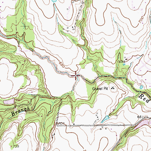 Topographic Map of Powers Branch, TX