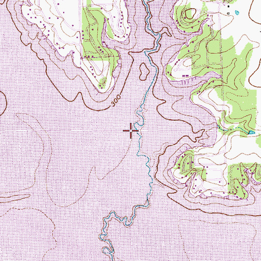Topographic Map of Prairie Creek, TX