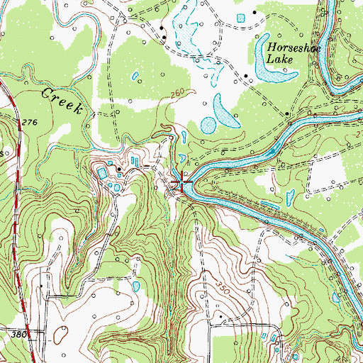 Topographic Map of Prairie Creek, TX