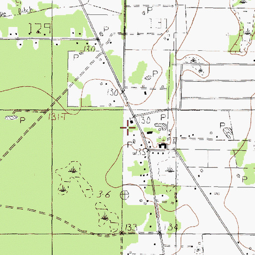 Topographic Map of Prairie Missionary Church, TX