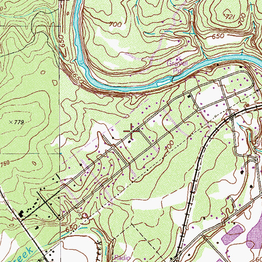 Topographic Map of Preiss Heights, TX