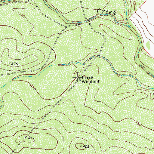 Topographic Map of Presa Windmill, TX