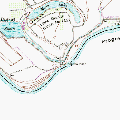 Topographic Map of Progreso Pump, TX