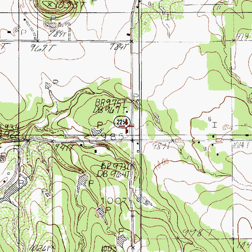 Topographic Map of Progress School, TX
