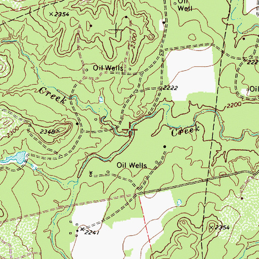 Topographic Map of Prong Creek, TX