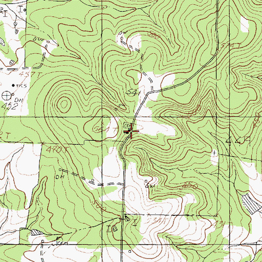 Topographic Map of Prospect Church, TX