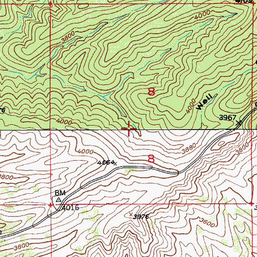 Topographic Map of Well Canyon, AZ