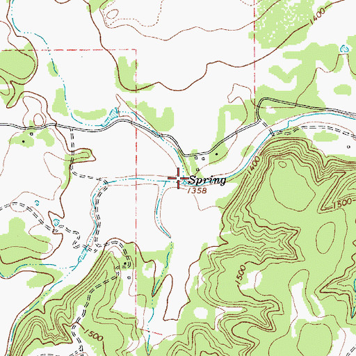 Topographic Map of Pugmore Creek, TX