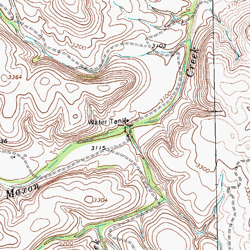 Topographic Map of Pumpjack Creek, TX