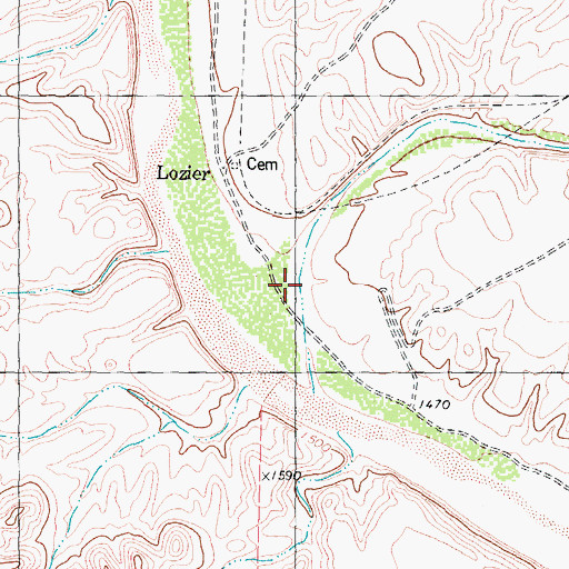 Topographic Map of Pumpville Canyon, TX