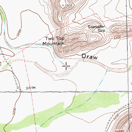 Topographic Map of Pyle Draw, TX