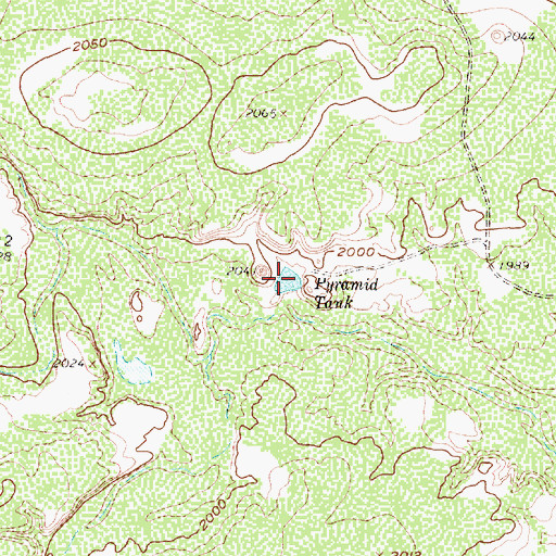 Topographic Map of Pyramid Tank, TX
