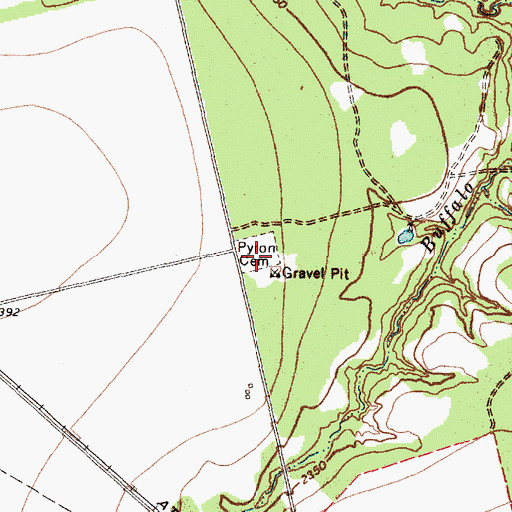 Topographic Map of Pyron Cemetery, TX