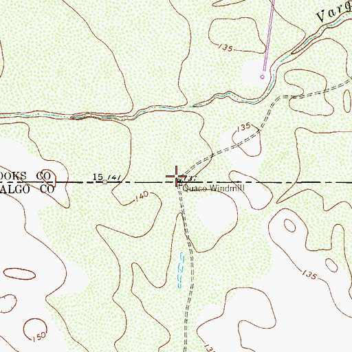 Topographic Map of Quaco Windmill, TX