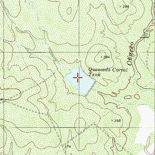 Topographic Map of Quemada Corral Tank, TX