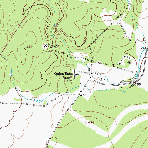 Topographic Map of Quien Sabe Ranch, TX