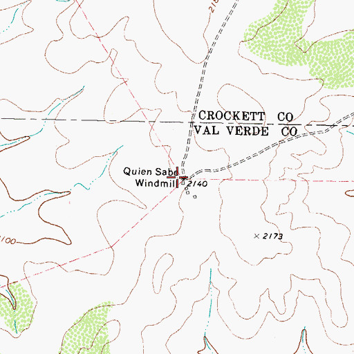 Topographic Map of Quien Sabe Windmill, TX